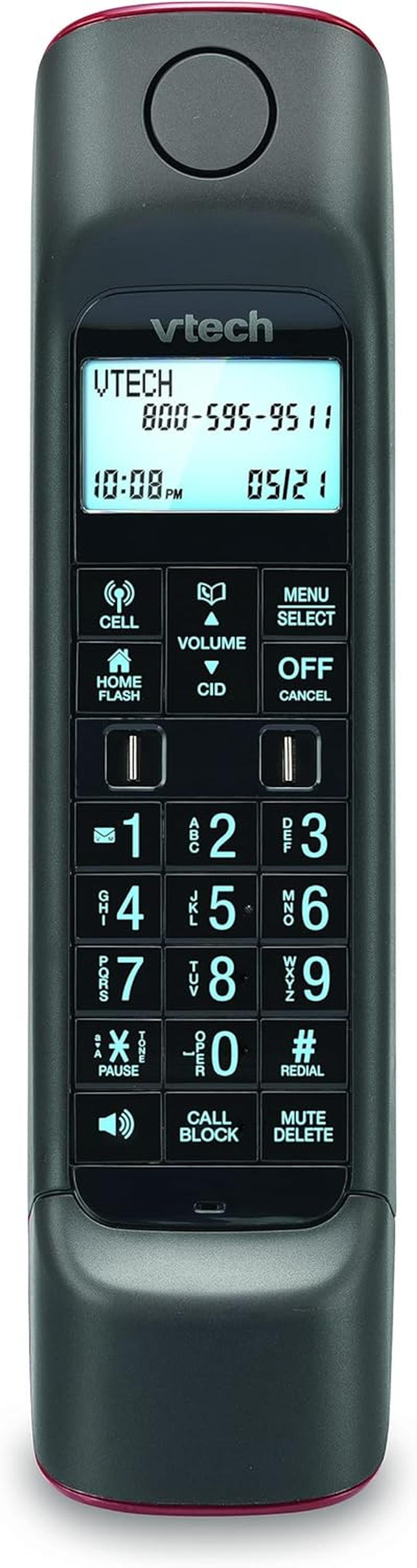 VTECH VS122-16 Retro-Design DECT 6.0 Cordless Phone: Bluetooth Connect to Cell, Call Blocker, Answering System, Full-Duplex Speakerphone, up to 1000 Phonebook Contacts & 1000 Call Block Entries image number 3