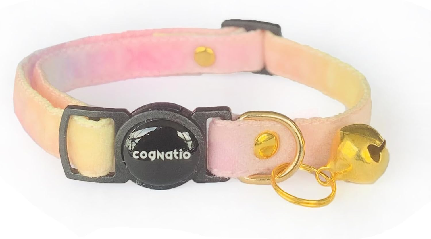 Cognatio Safety Quick Release Cat Collars,Double Velvet with Bell Available in a Range Colours from Velvet Ribon,Purfect for Your Kitty (20-30 Cm, Leopard) image number 4