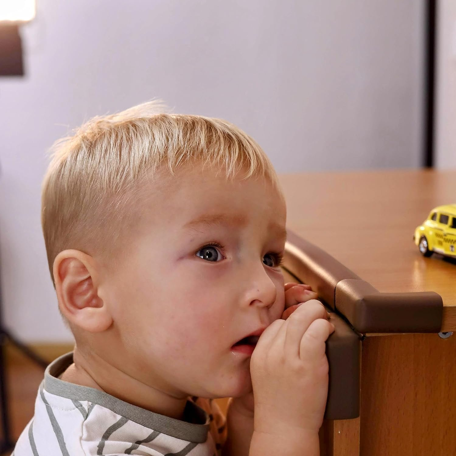 8-Pack Corner Protectors Baby Proof, Furniture Corner and Edge Safety Bumpers, Soft Rubber Foam Cushion Covers, 3M Taped Corner Guards, Baby Child Proofing Pads, Table Corner Protectors, Brown image number 2