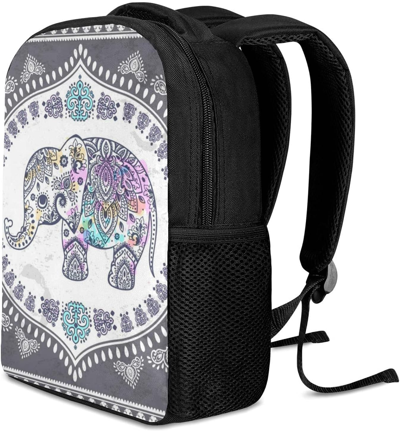 SEEKJOYS Tribal Elephant Pattern Backpack for Boys and Girls Water Resistant Preschool Backpack Lightweight Bookbags Camping Travel School Shoulder Bag, Multi, 44 X 28 Cm image number 1