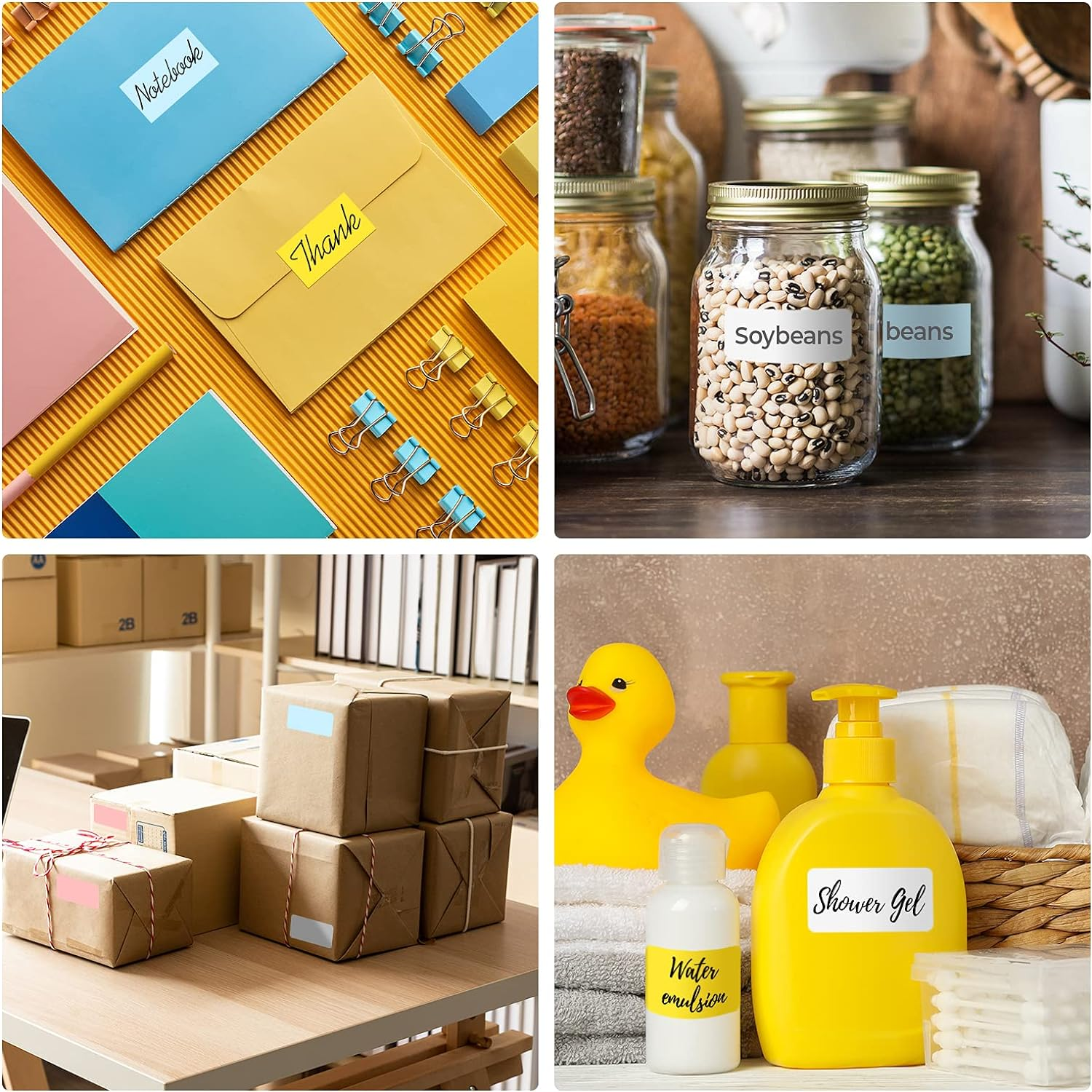 MUNBYN 2.25"X1.25" Thermal Sticker Labels, Blue Self-Adhesive Barcode Label Paper for Direct Thermal Printer and Business, Multi-Purpose Rectangle Address Shipping Mailing Stickers,1000 Sheets/Roll image number 6