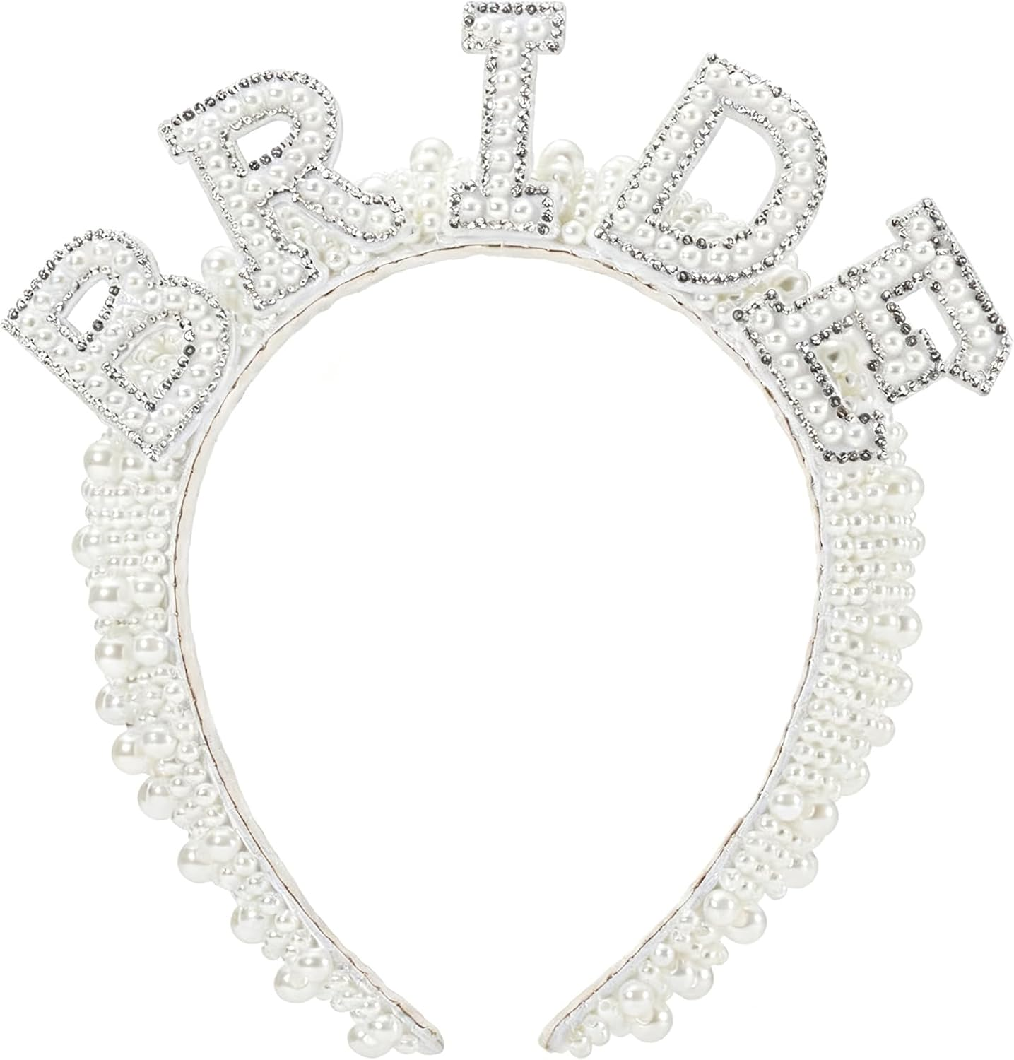 Pearl Bride Headband, Ideal for Bachelorette Party Decorations Bridal Shower Wedding and Engagement Parties. image number 2