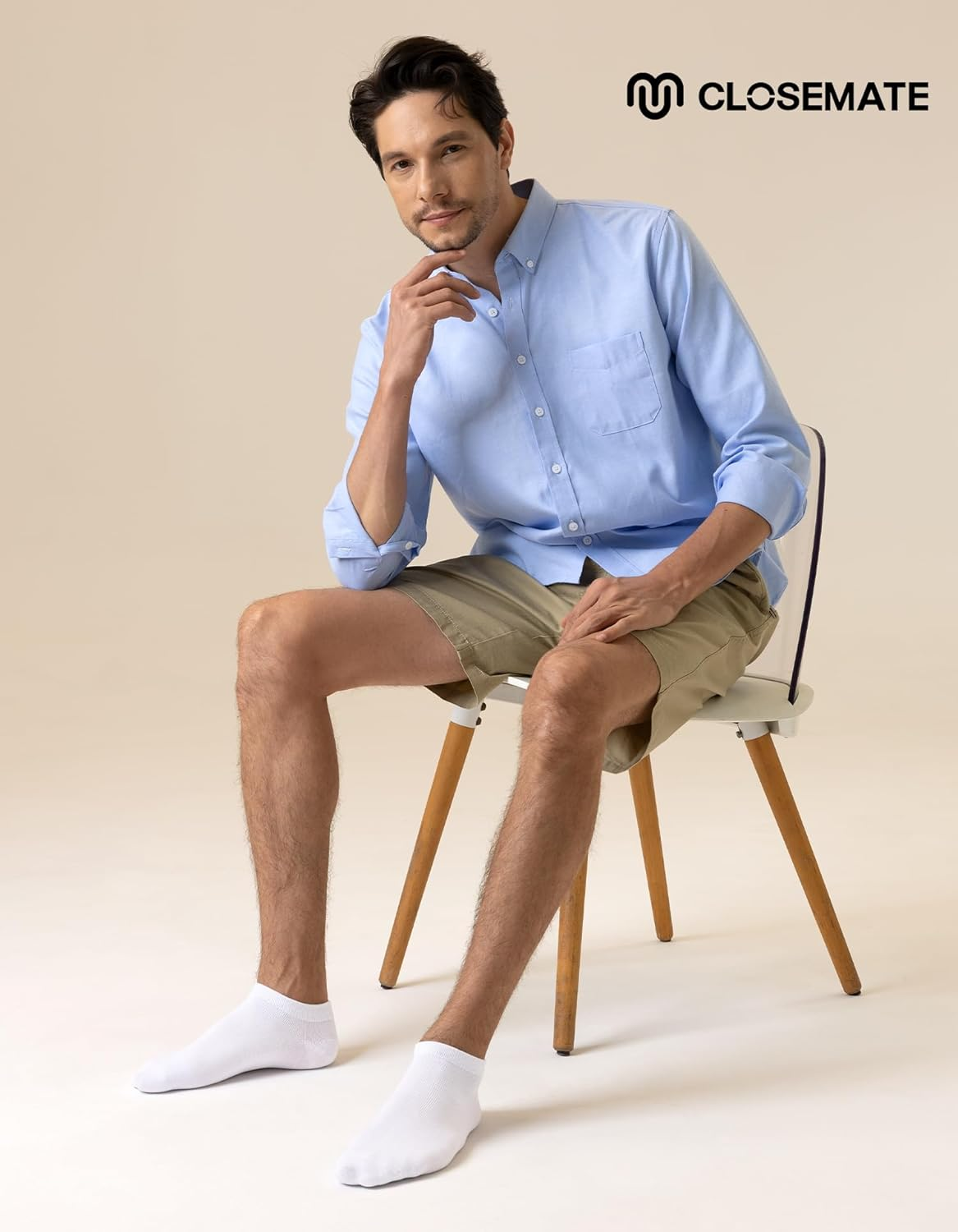 CLOSEMATE 10 Pairs Comfortable Cotton Ankle Low Cut Non Slip Casual Short Socks for Men Women