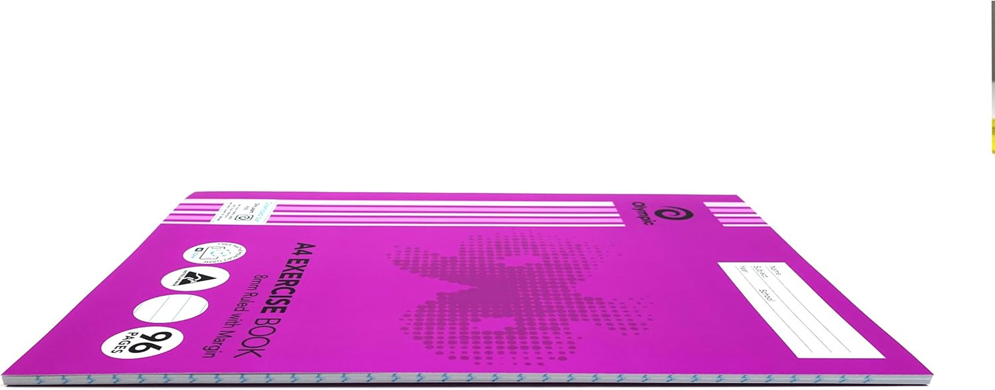 Olympic, A4 Exercise Book, 96 Pages, 8Mm Ruled with Red Margin image number 3