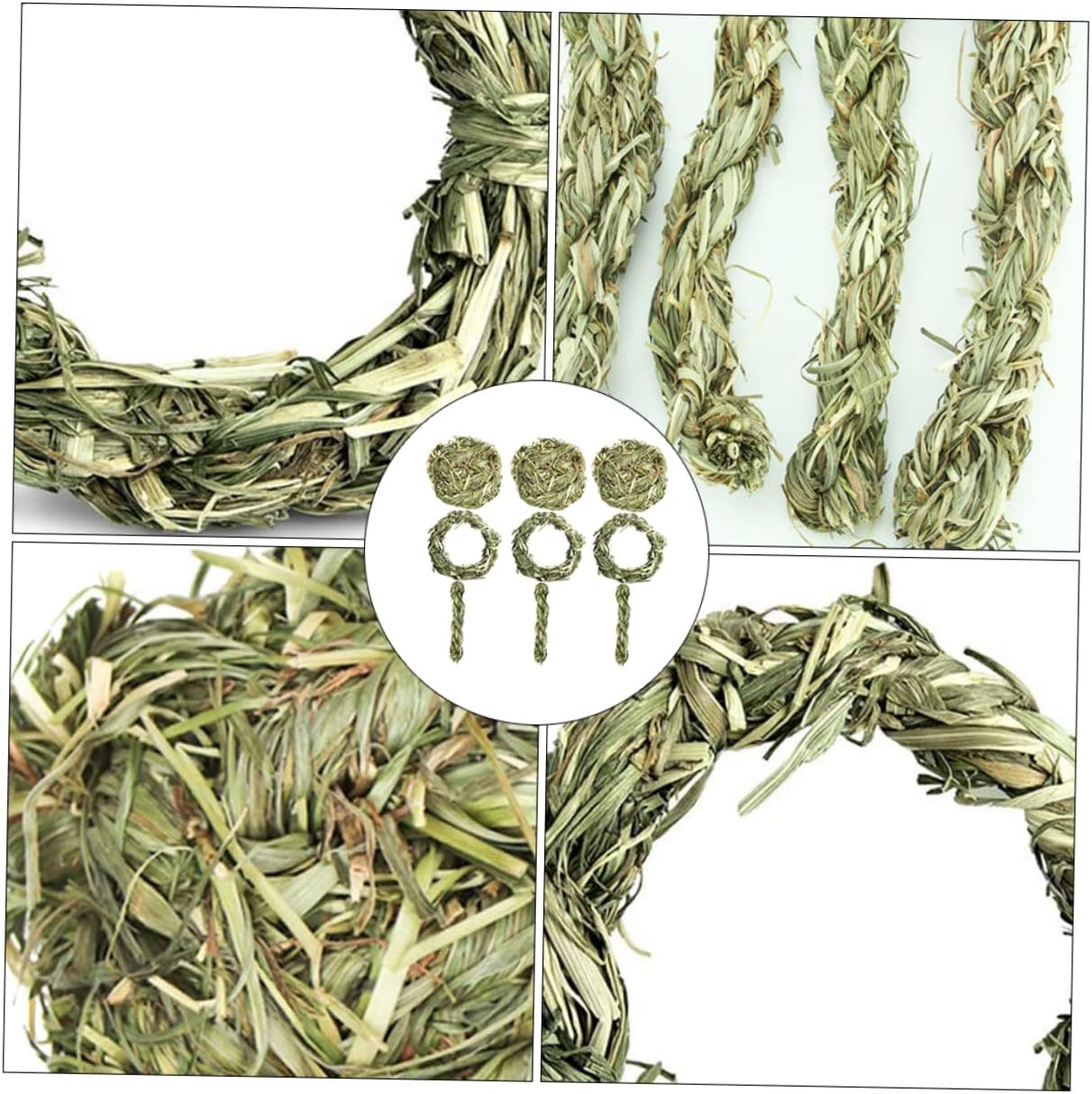 BESPORTBLE 27Pcs Natural Chinchilla Grass Snack Toys for Hamster Chewing Pet Molar Grinding Toys Pet Teeth Care for Guinea Pigs Mice image number 1