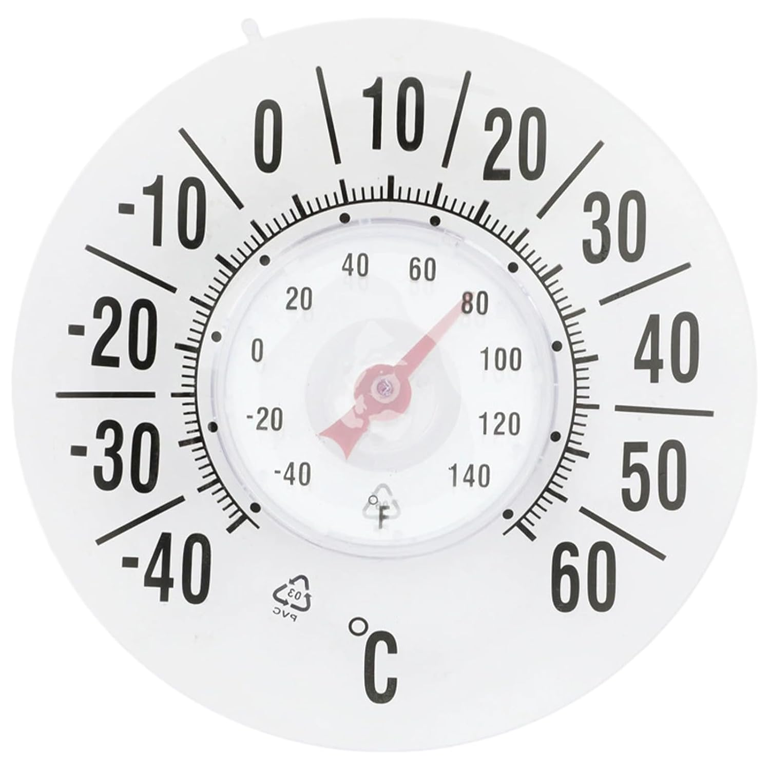 Window Thermometer Transparent round Window Thermometer for outside Temperature Battery-Free Self-Adhesive Waterproof Temperature Measurement Tool Garden Accessories image number 3
