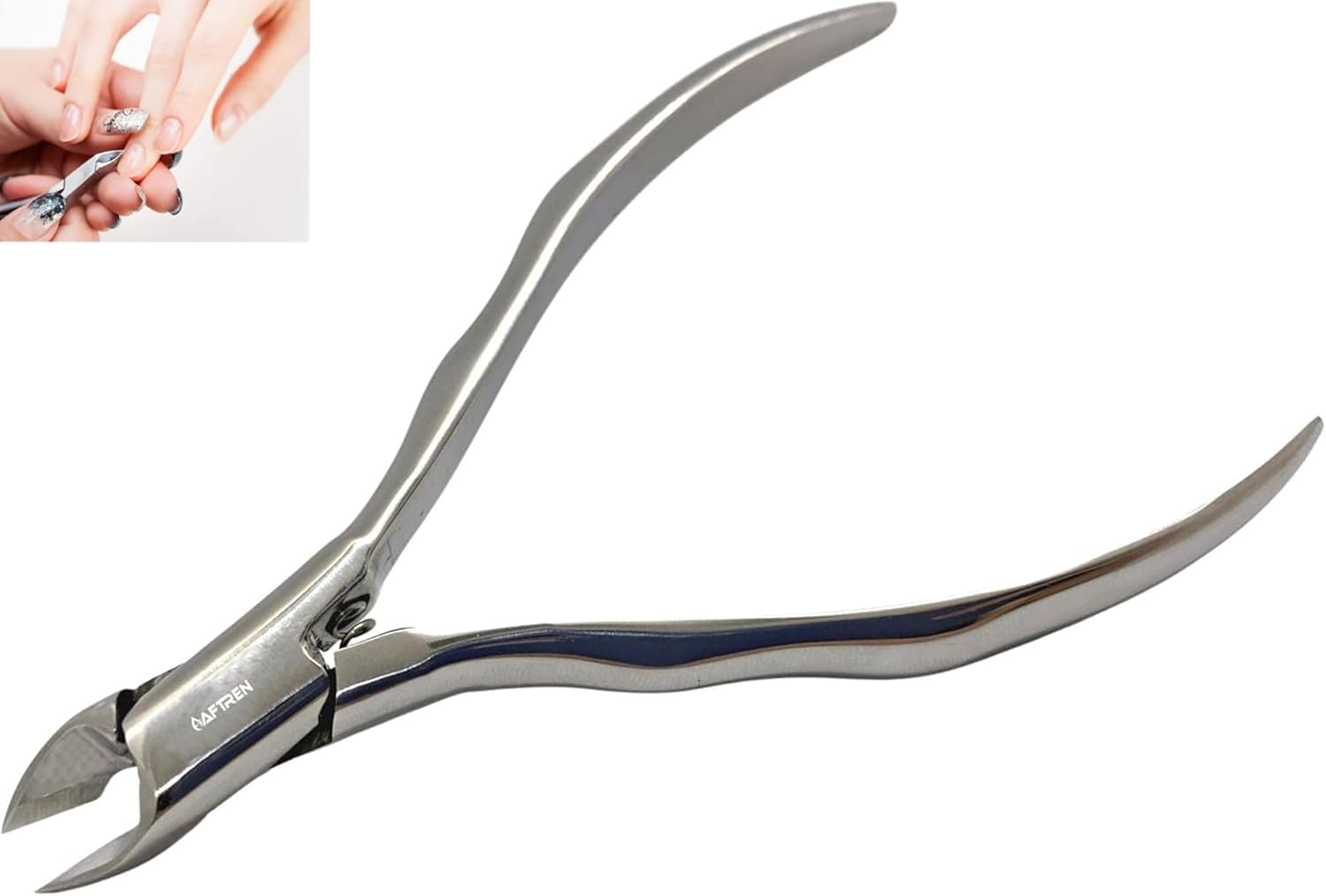 AFTREN Professional Cuticle Nipper Built-In Compression Spring Straight, Sharp and Precise Blade J2 Stainless Steel Cuticle Nipper Cuticle Scissors image number 4