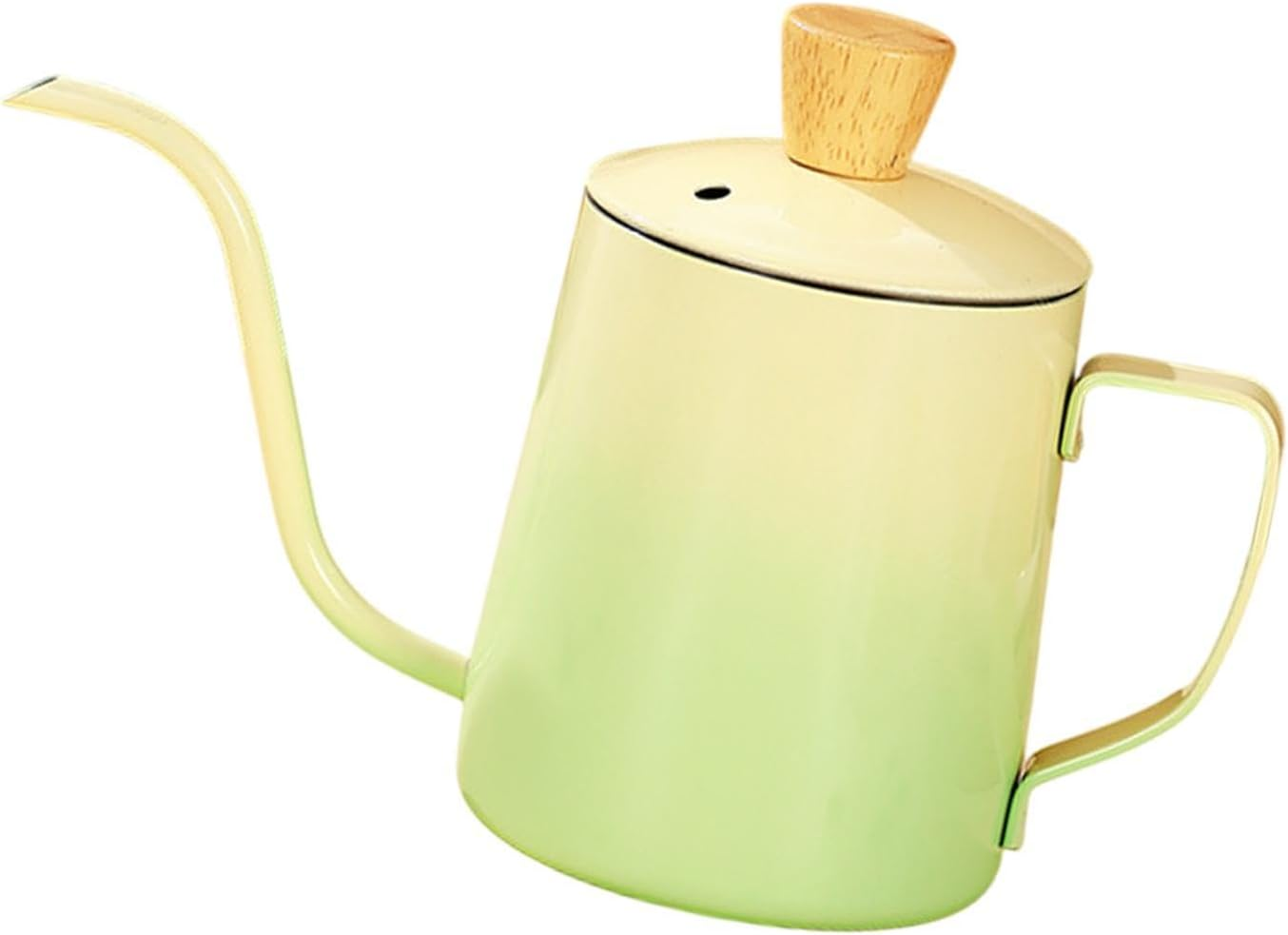 Generic Espresso Pour over Coffee Kettle 350 Ml Tea Kettle for Campfire Stoves Multipurpose Hand Drip Coffee Pot Stainless Steel, Gradient Green - Gradient Pink image number 6