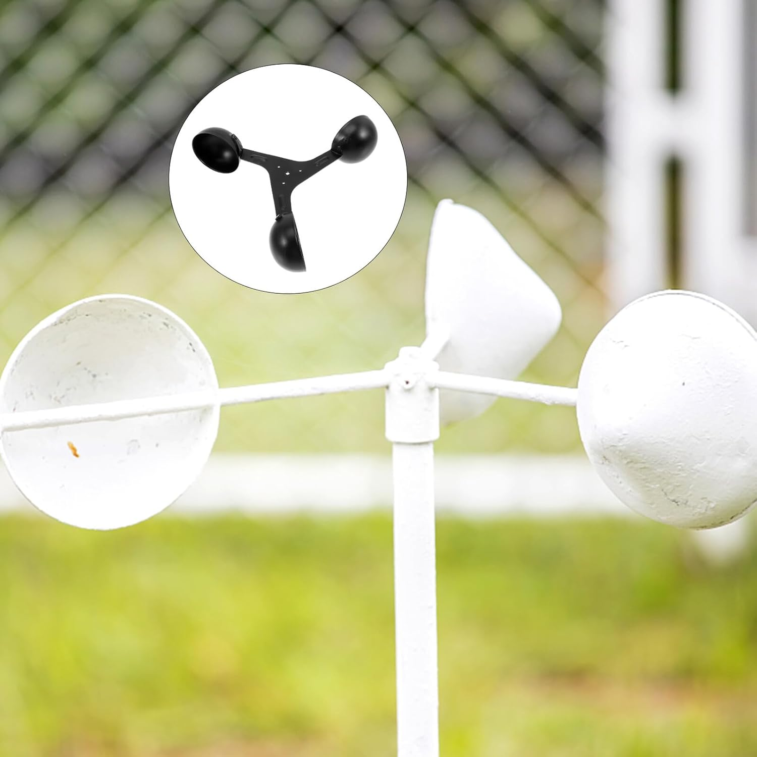 Yardwe Alloy Anemometer Sensor Wind Measurement Replacement Cup for Accurate Air Flow Speed in Environmental Observation and Weather Stations