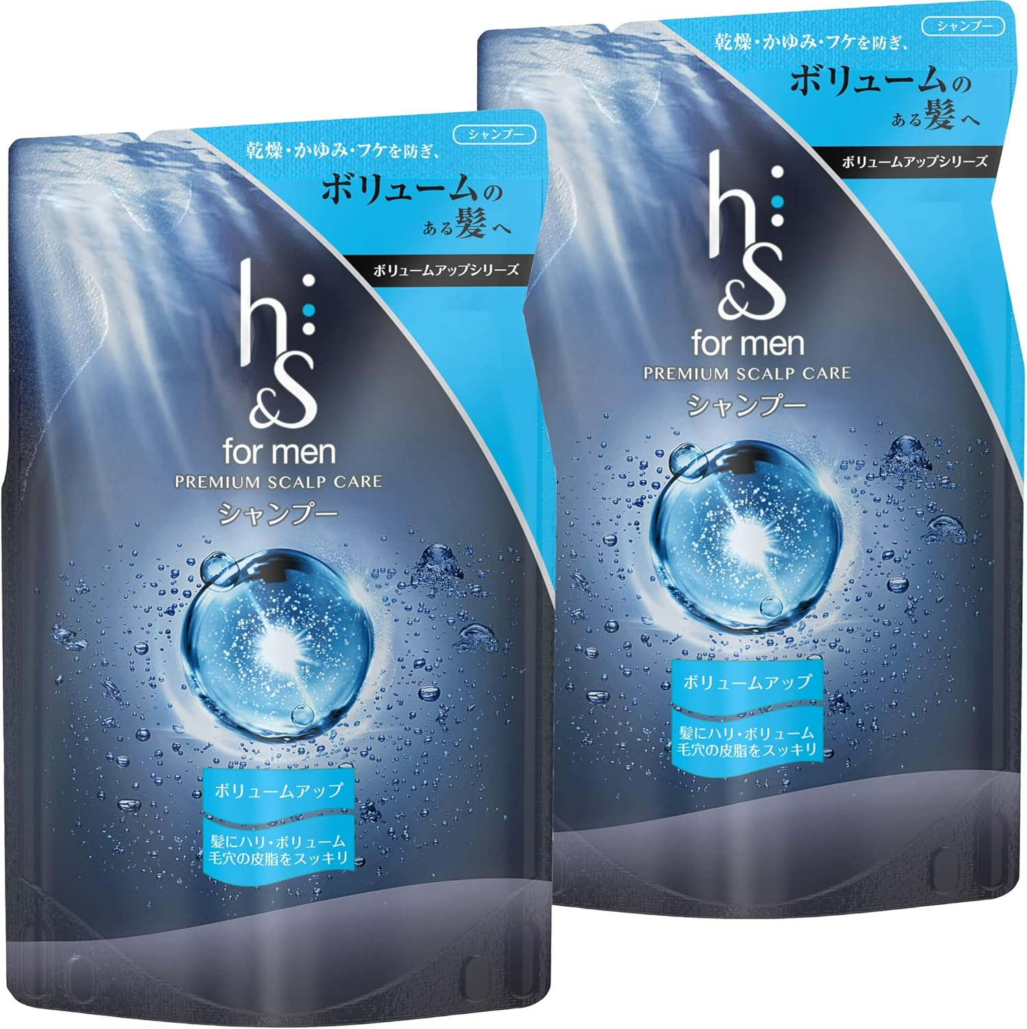 H&S for Men Volume up Shampoo, Refill, 10.6 Oz (300 G) X 2 Pieces Set image number 5
