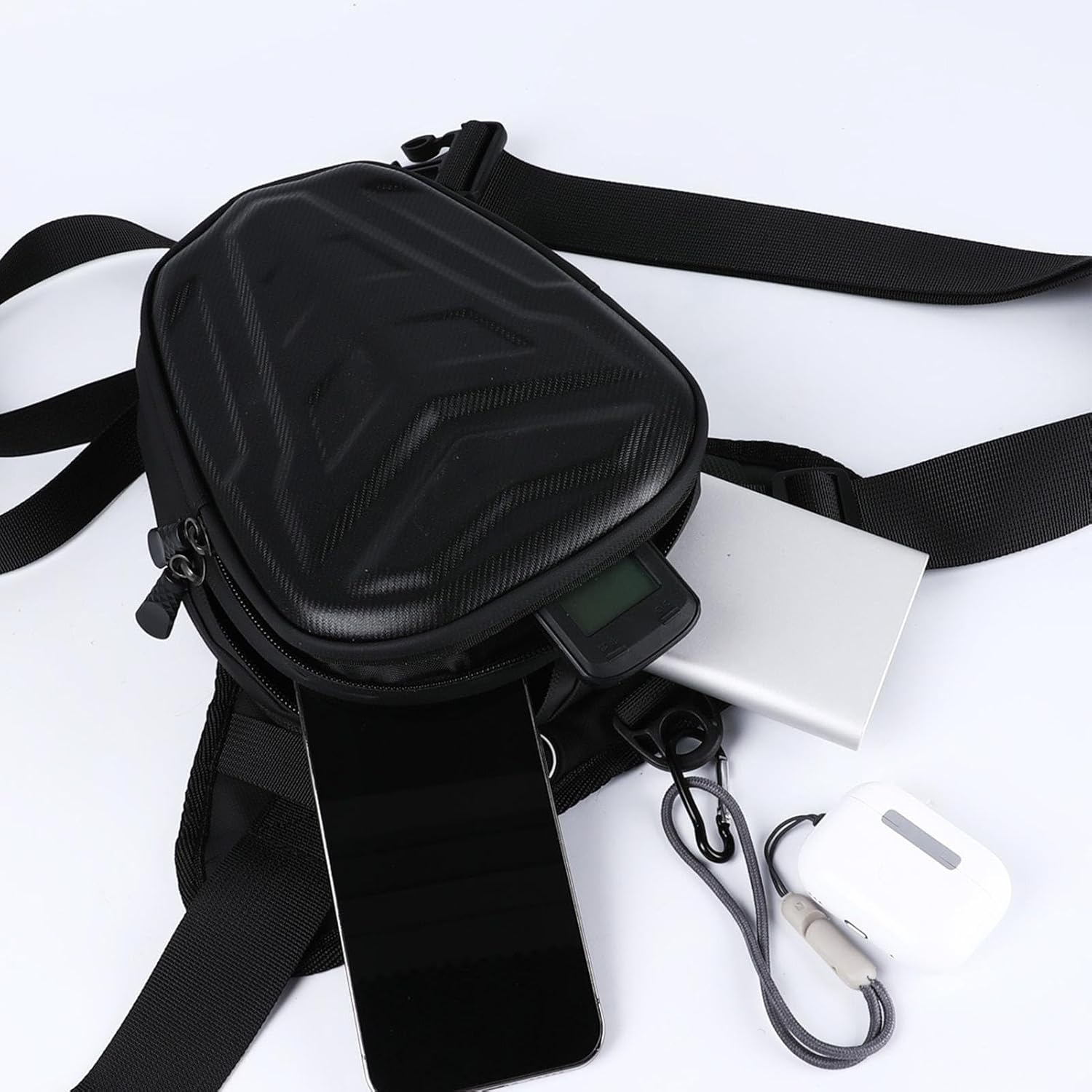 Thigh Bag, Waterproof Hard Shell Leg Bag Motorcycle, Multifunctional Large Capacity Thigh Fanny Pouch, Leg Bag for Men for Cycling Hiking Camping image number 5