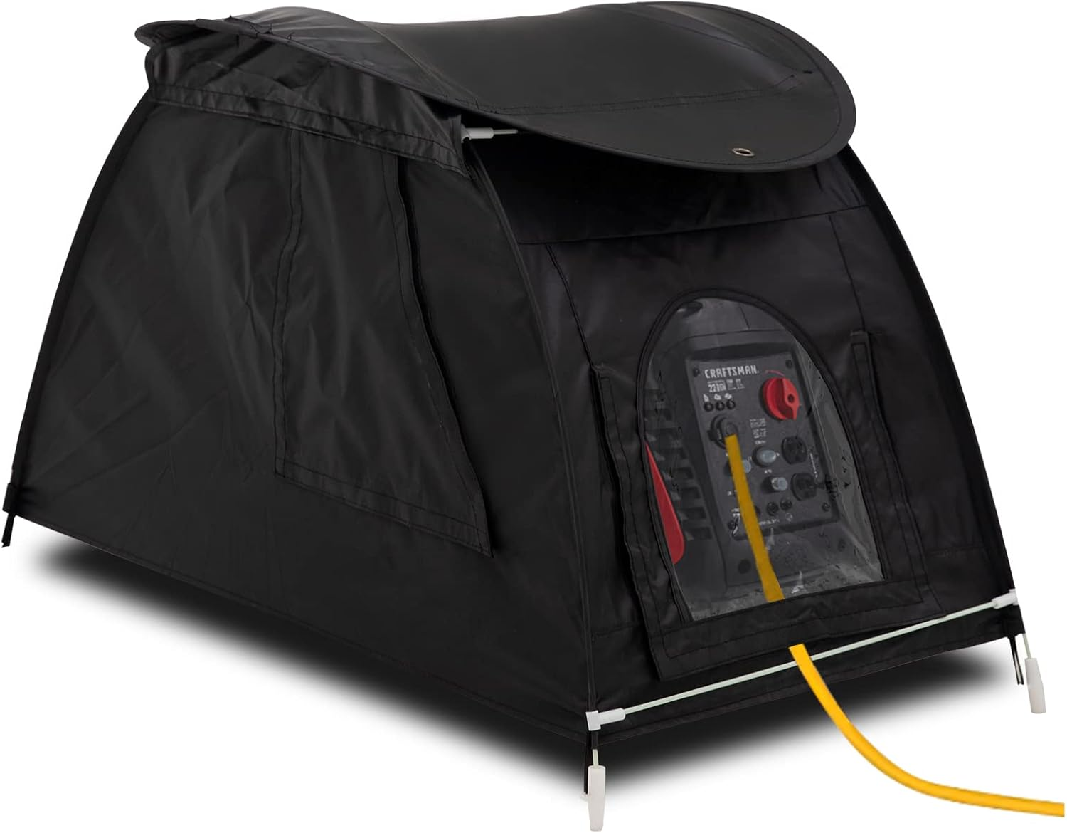 Coverify Generator Cover While Running, Portable Waterproof Generator Storage Cover，All-Weather Protection Generator Tent Cover for Most Universal 1000-5500 Watt Inverter Generator (36*20*23In, Black) image number 4