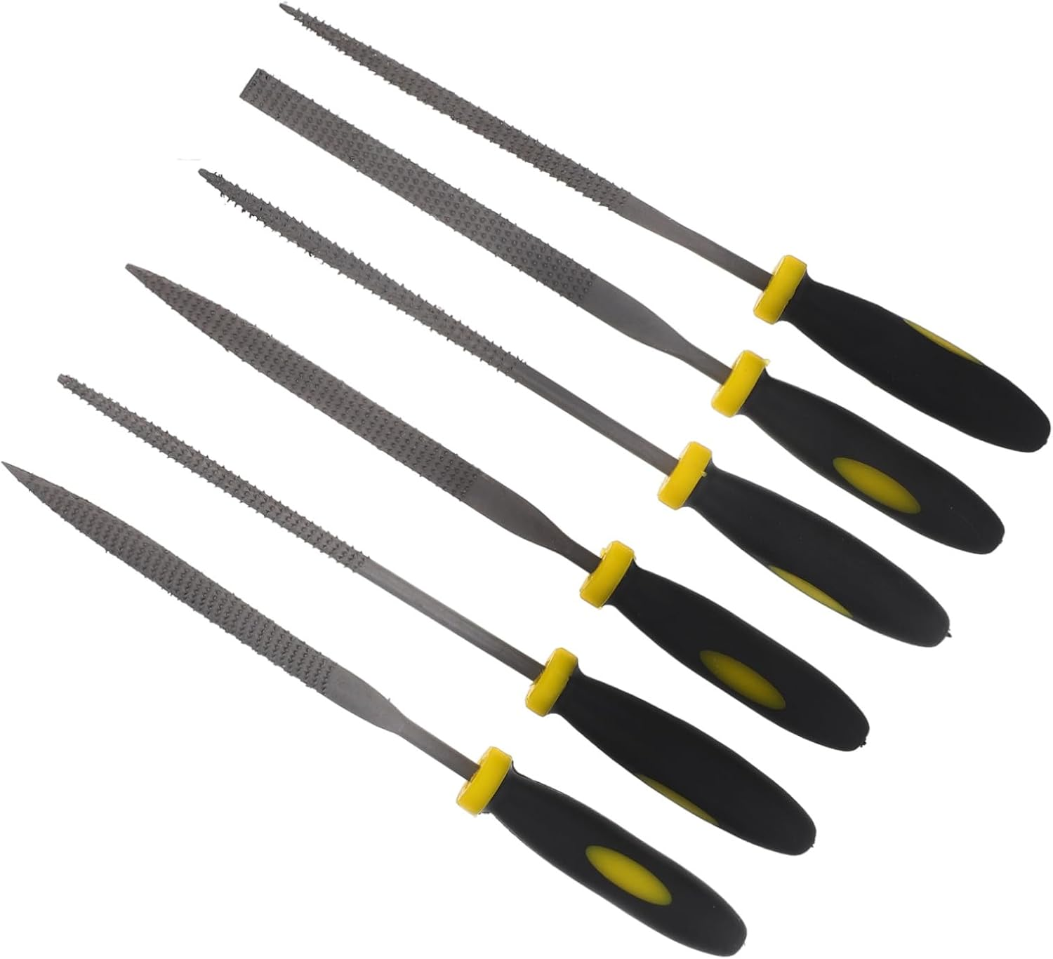 Mini Wood Rasp File Set 6Pcs 140X3Mm Wood Rasp Tool with Comfortable Grip Handles for Precision Woodworking and Crafting image number 2