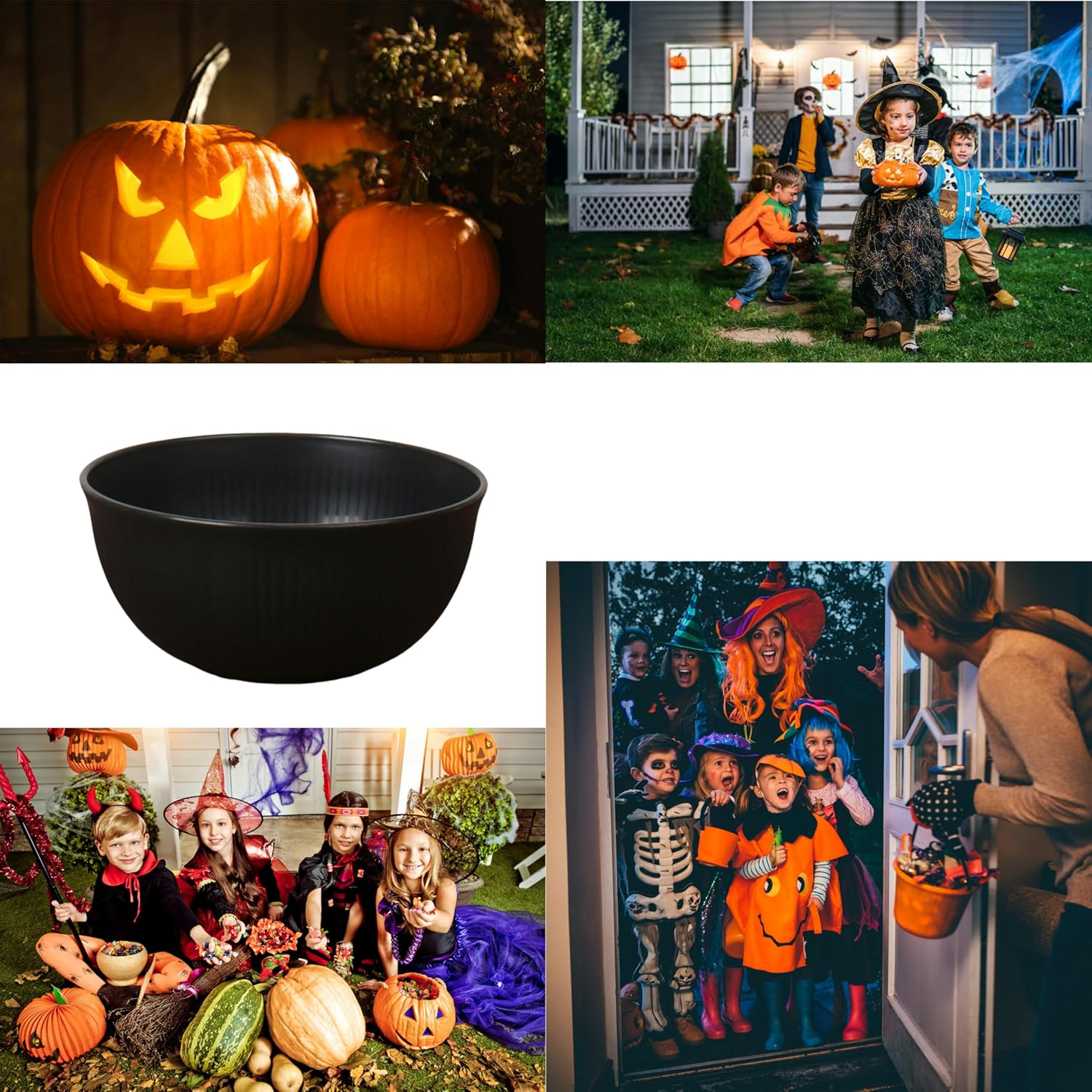 9 Pack Wheat Straw Bowls Reusable Salad Bowls,Durable & Lightweight, Perfect for Home, Parties, Camping, and Outdoor Use Dishwasher Safe (Dark Gray, Light Gray, Black) - Multicolor image number 2