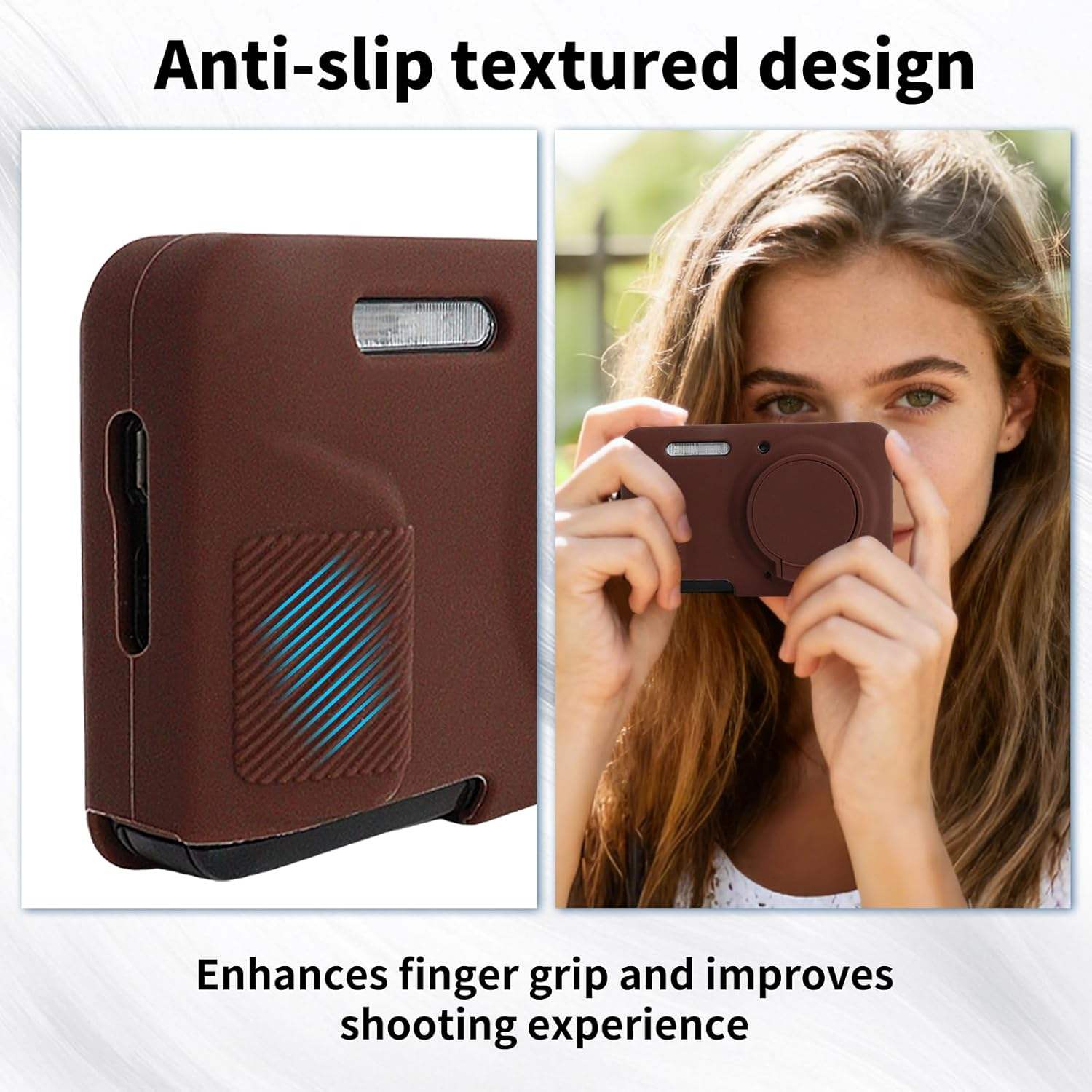 VOVMOEYA Camera Case for Kodak PIXPRO FZ55 with 2 Screen Protectors and 1 Hand Strap, Silicone, Soft Protective Lightweight