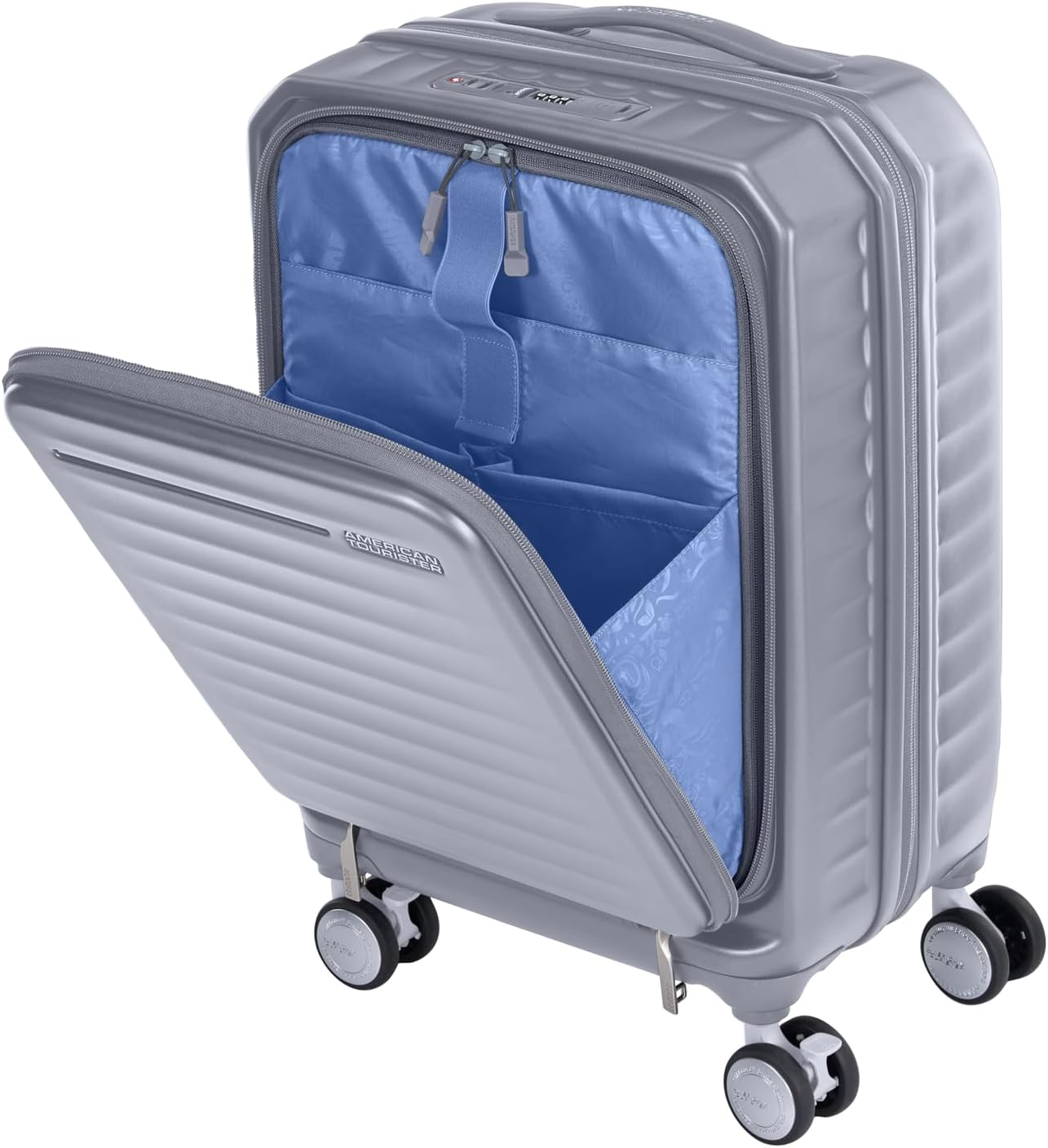 American Tourister Frontec Frontec Suitcase, Carrying Case, Small Size, Carry-On Compatible, Front Opening, Lightweight, Large Capacity, Includes Brake, TSA Lock, 38 (43), L 21.3 Inches (54 Cm), 7.5