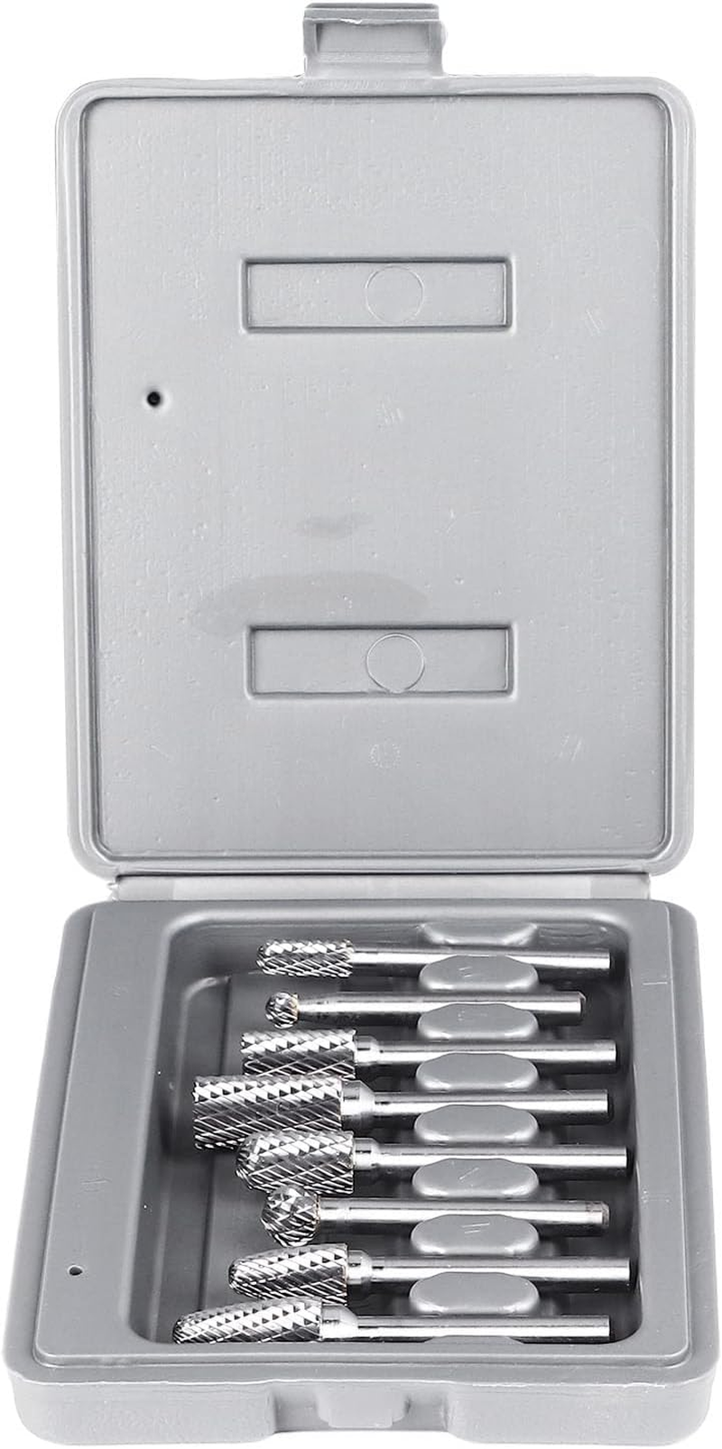 8PCS Tungsten Steel Carbide Burr Set,Double Cut Solid Power Tools Tungsten Carbide Files Bits for Die Grinder Metal Wood Carving Engraving Polishing Drilling Grinding image number 2