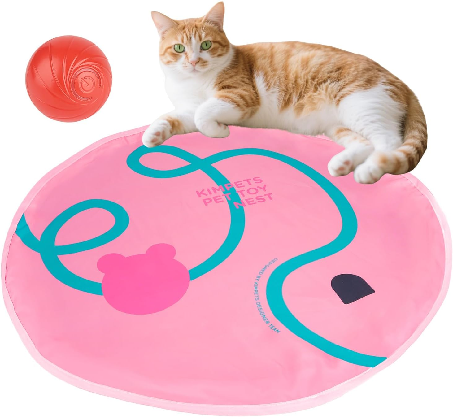 Interactive Cat Toy - New Upgraded Cat Puzzle Toys with Smart Jumping Balls for Pets, Oxford Fabric Wear-Resistant and Scratch-Resistant, Stimulate Hunting Instincts, Suitable for All Ages image number 5