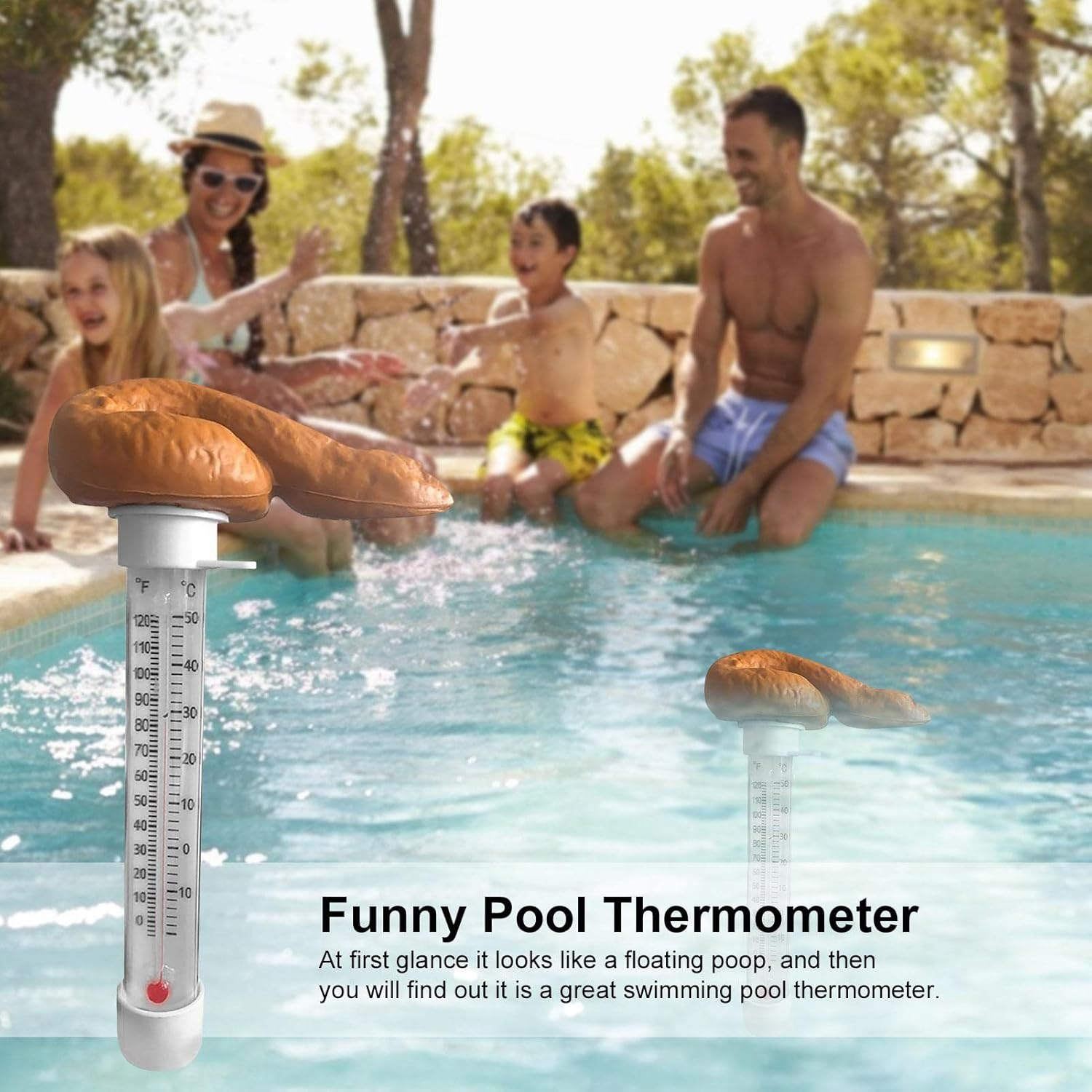 Seta-Au Funny Pool Thermometer, Floating Pool Thermometer for Outdoor Swimming Pools, Spas, Hot Tubs, Aquariums, Fish Ponds image number 5