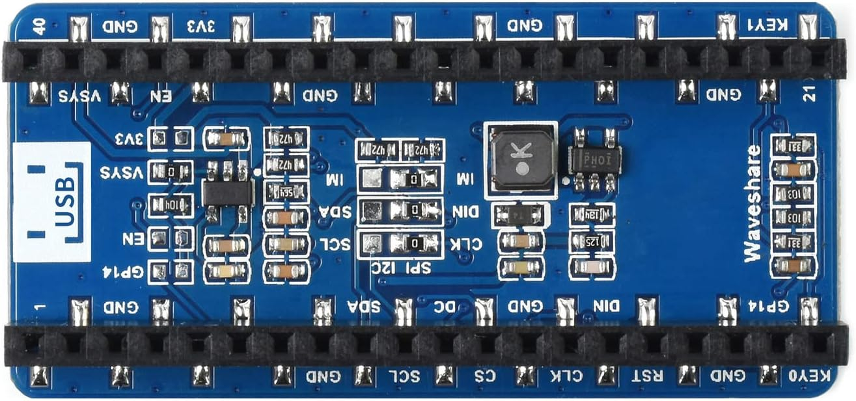 Waveshare 1.3Inch OLED Display Module for Raspberry Pi Pico 64&times;128 Pixels SPI/I2C image number 2