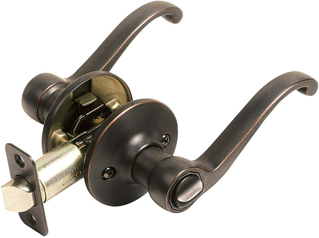 Design House 781823 Scroll 2-Way Latch Privacy Door Handle, Adjustable Backset, Satin Nickel Finish image number 5