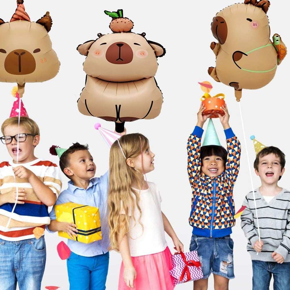 Kapybara Balloons, Large Birthday Balloons, Animal Helium Balloon, Foil Balloon for Children'S Birthday Party, Baby Shower, Pack of 8 image number 3