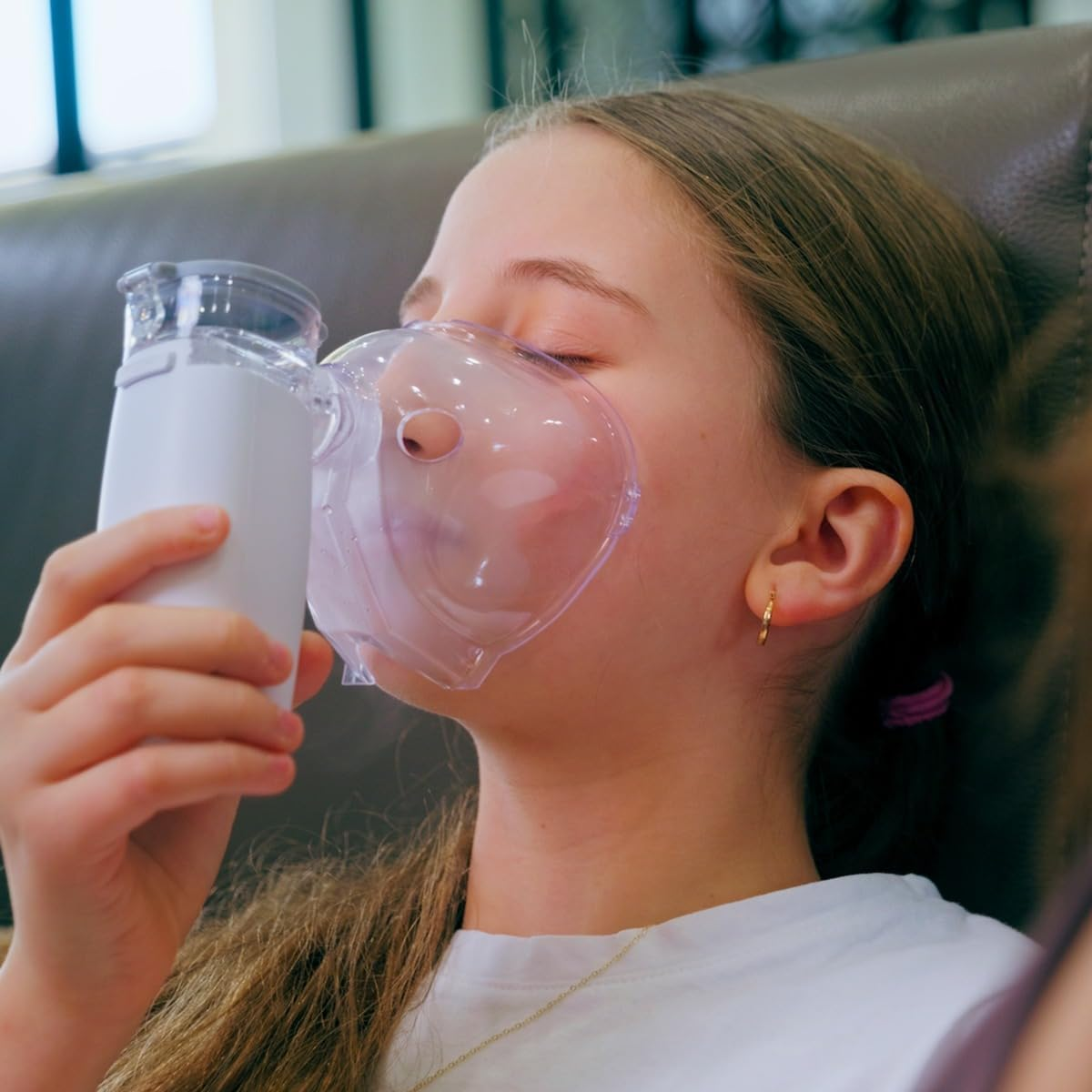 Medescan Portable Ultrasonic Mesh Nebuliser &ndash; Silent & Fast Respiratory Relief, USB Rechargeable, Easy One-Button Operation, Auto Shut-Off, Includes Masks & Tubing for All Ages image number 6