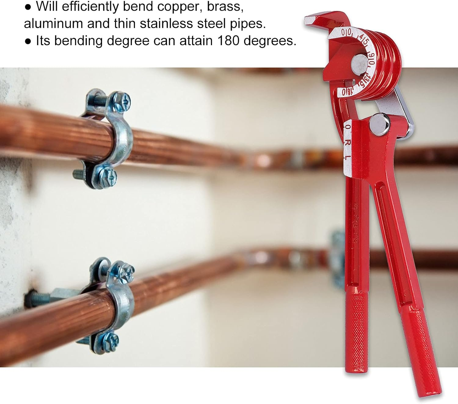 Brake Line Bender, Easy to Grip Handle Tubing Bender for 8Mm Size for 6Mm Size for 10Mm Size