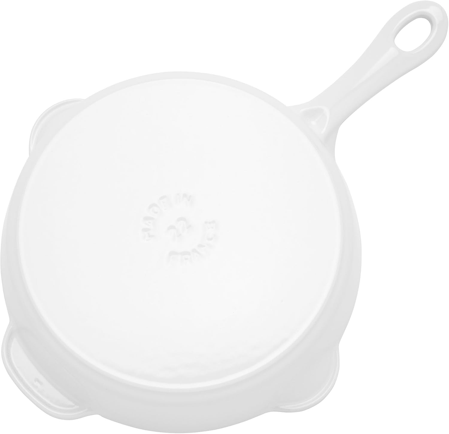 STAUB Fry Pans Cast Iron 8.5-Inch Traditional Deep Skillet-White - Cherry image number 4