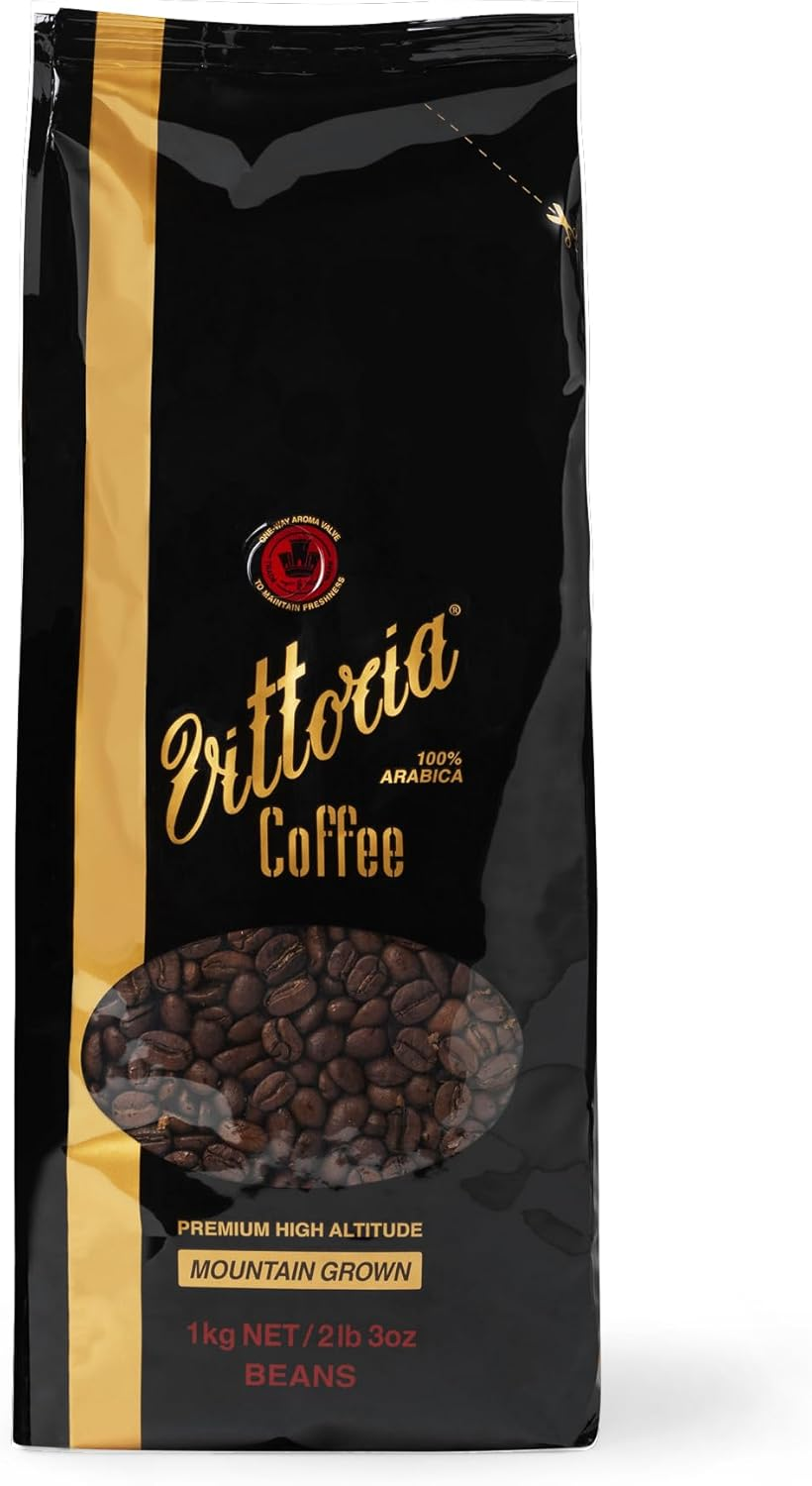 Vittoria Coffee Mountain Grown 100% Arabica Coffee Beans 1Kg. High Altitude Dark Roasted Coffee Beans Perfect for Home Espresso. Caramel, Dark Chocolate, Smokey, Toasty Tasting Notes. image number 6