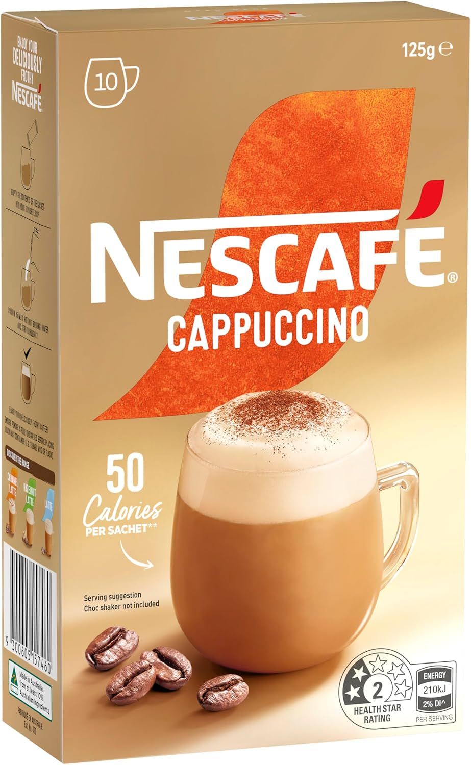 Nescafe Menu Cappuccino Instant Coffee 12.5 G (Pack of 10) image number 5