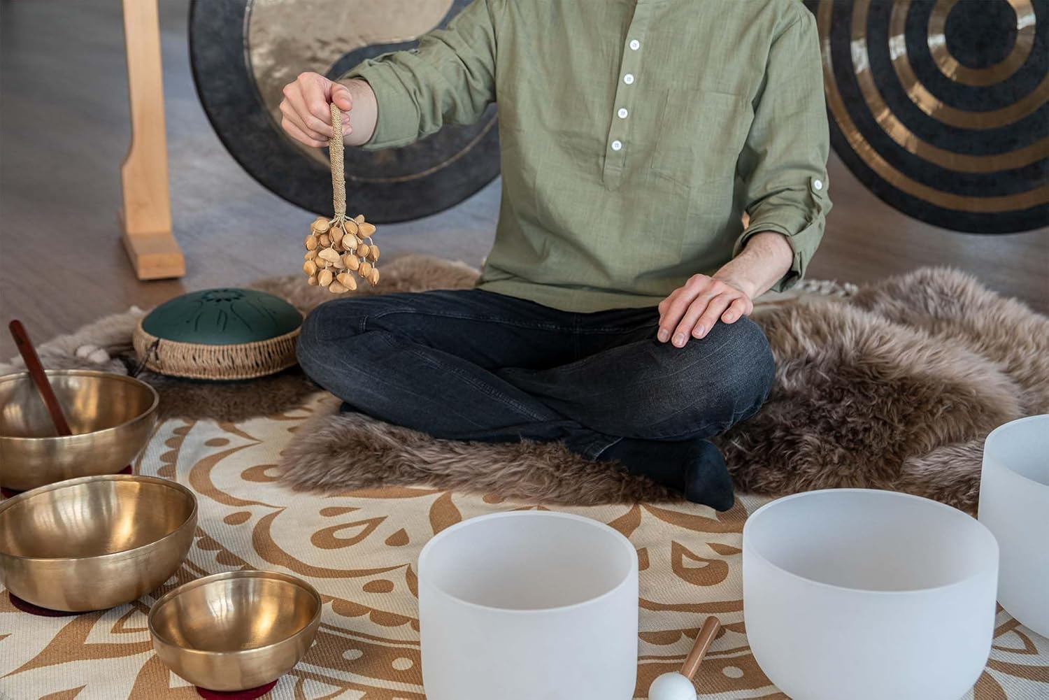 Kenari Seed Shell Shaker &Acirc;&euro;&rdquo; Creates a Soft Soothing Sound for Meditation, ASMR, Sound Therapy or Yoga image number 5