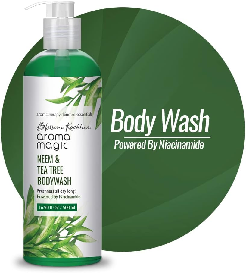 Aroma Magic Neem & Tea Tree Body Wash - 500Ml (Pwrd by Niacinamide) image number 4