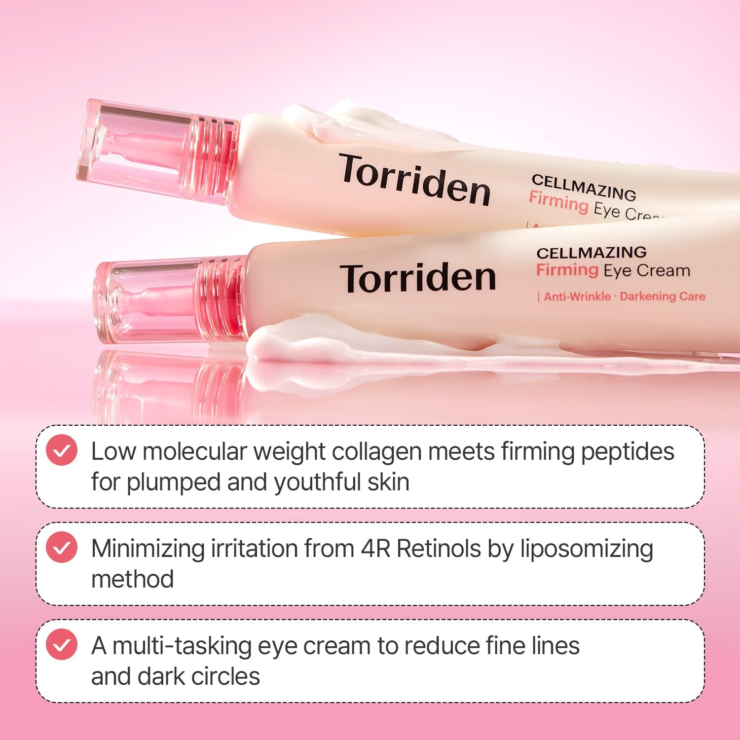Torriden CELLMAZING Collagen Firming Eye Cream 30Ml (1.01 Fl.Oz) | Wrinkle Improvement and Dark Circles Care | 5D Collagen Complex, 4R Pure Retinol image number 5