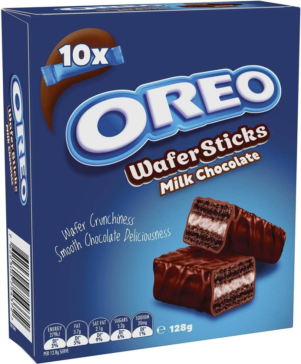 OREO Wafer Biscuit Sticks, Milk Chocolate Coated with Vanilla Creme, 1.152 Kg, 90 Snack Packs