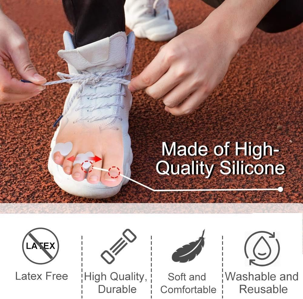 Mincham Gel Toe Separators (12-Pack) &ndash; Soft Toe Spacers for Friction Relief & Pressure Relief, Small Toe Cushion Pads. image number 5