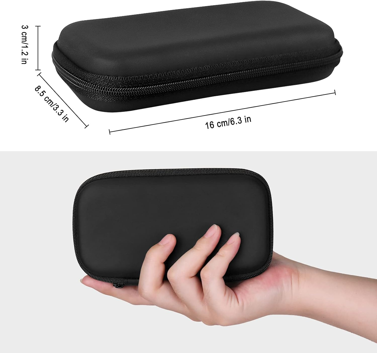 Tuciyke Tampon Storage Bag,Black Tampon Organizer Bag with Zipper Pack of 2 Small Pouch for Feminine Products 6.3*3.3*1.2Inches Portable Period Bags for Women,Ladies,Girls image number 1