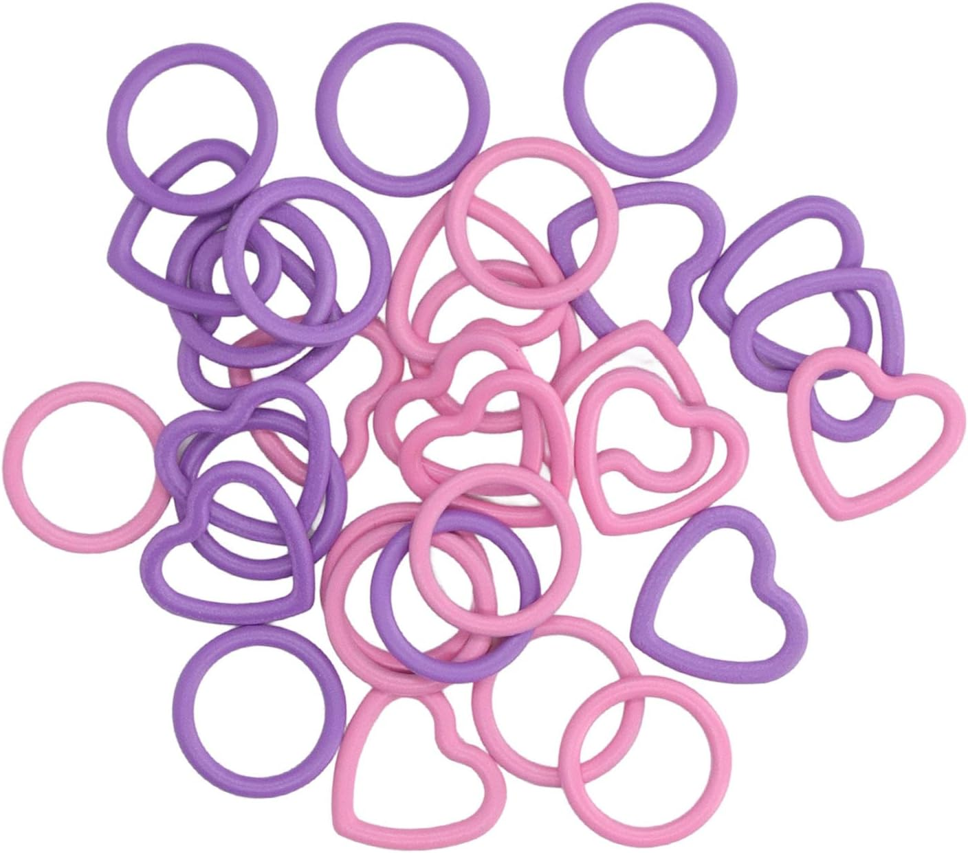 Panv Stitch Marker, Knitting Stitch Markers Set round Heart Type 32Pcs Firm Strong for Home