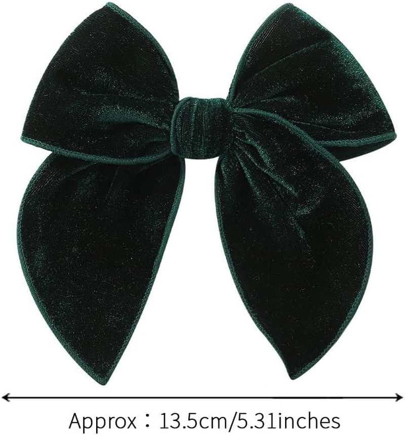 Pack of 1 Velvet Bow Hairpin Women'S Hair Clip Hair Bow Hair Pin Non-Slip Hair Accessories for Daily Wear Wedding Party Christmas, Brown image number 3