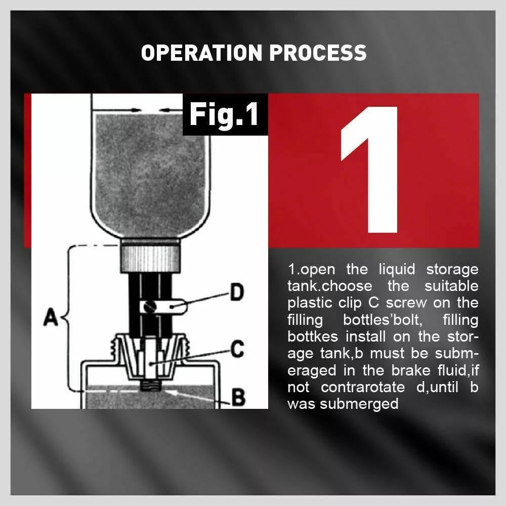 HORUSDY Pneumatic Brake Bleeder Kit &ndash; Quick & Effective Air Brake Fluid Extractor Bleeder with 87-174 PSI Requirement, Includes 4 Adapters image number 2