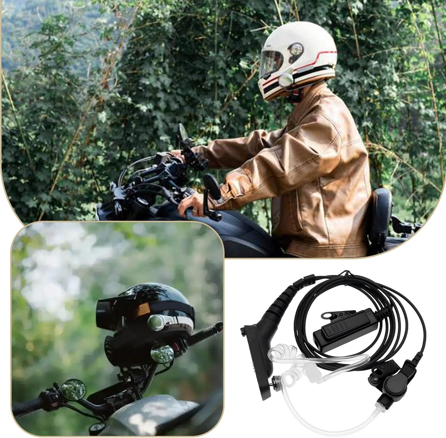 Ecsing 1Pc PPT Mic Headset Earpiece Walkie Talkie Headset Compatible with Motorola APX6000XE APX7000 APX7000XE APX8000 DP3400 DP3401 DP3600 DP3601 XPR6300 XPR6350 XPR6380 XPR6500