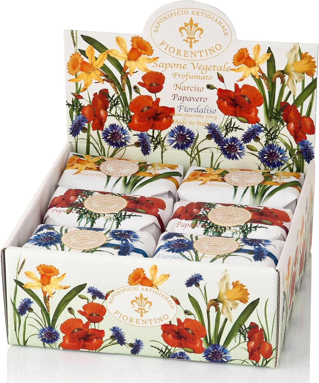 Saponificio Artigianale Fiorentino Daffodil Cornflower Flower Poppy 12X200G image number 2