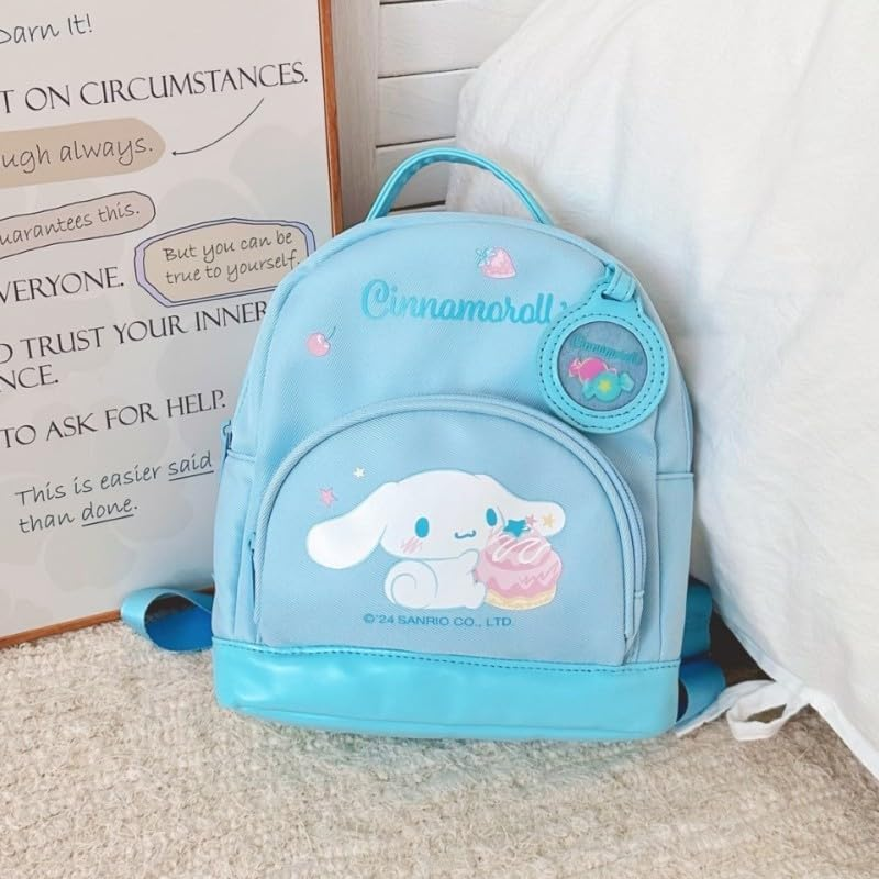 Many Rainbows Cinnamoroll Japanese Cartoon Character Backpack School Travel Bag with Adjustable Straps image number 2