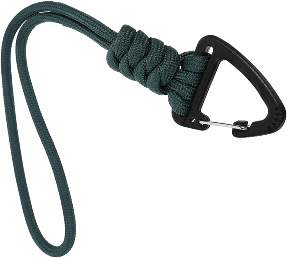 Iplusmile Multifunctional Polyester Cord Lanyard with Carabiner Keychain, Military Green Wrist Strap Anti-Lost Rope for Outdoor, Travel, and Everyday Key Holding image number 5