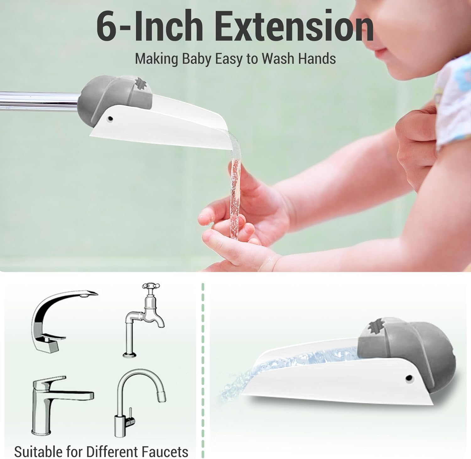 Toddler Step Stool &ndash; 2 Packs Non-Slip Toddler Step Stool with 2 Sink Extender for Bathroom Sink & Potty Training, Safe & Sturdy for Kitchen, Bedroom & Classroom image number 1