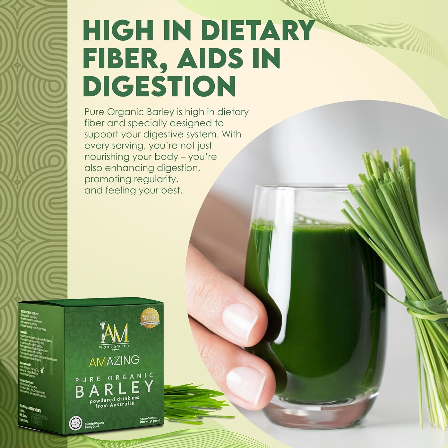 IAM Worldwide Amazing Pure Organic Barley 3 Boxes image number 4