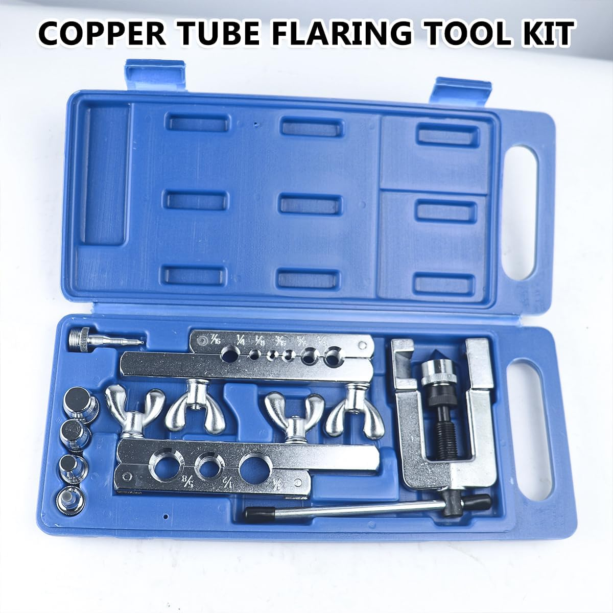 AIMALL Cemented Carbide Tube Expander Tool Set, 12.9&times;5.3In Refrigeration Maintenance Kit for Car AC, Refrigerator, Copper/Aluminum Tube Reamer & Bell Mouth Expander image number 3