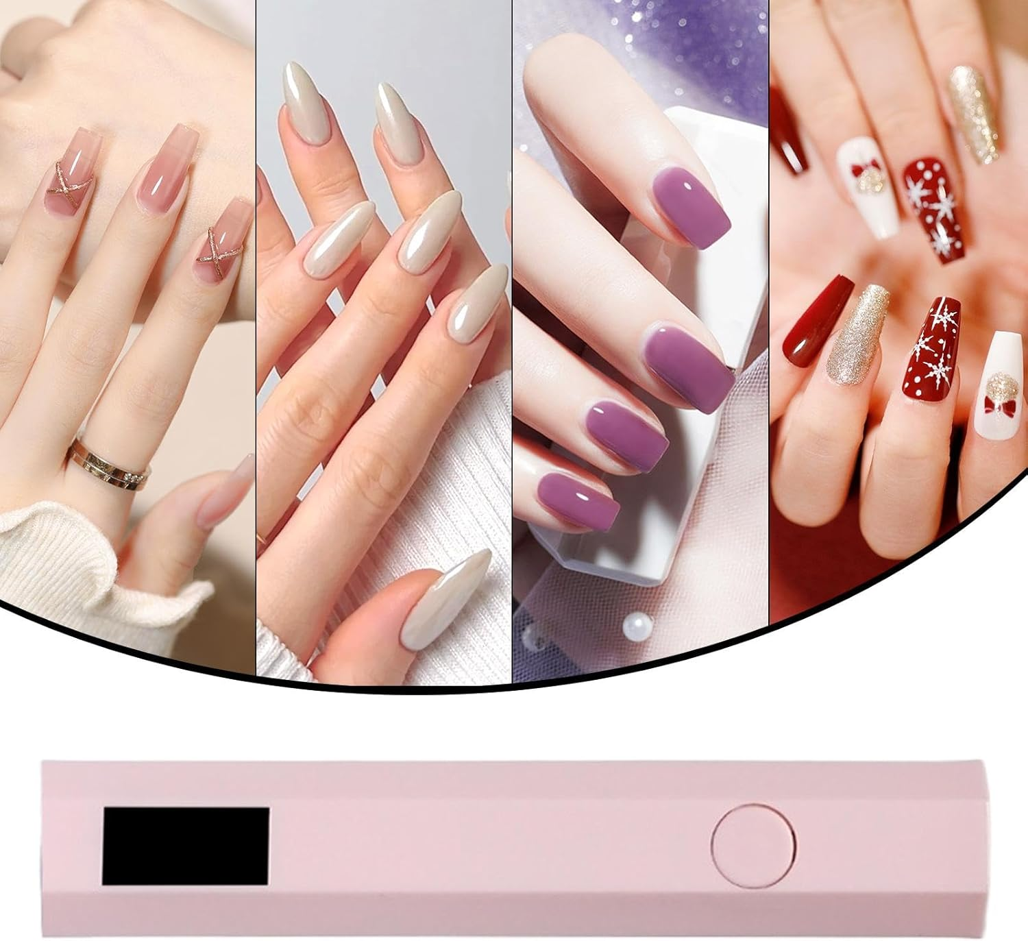 Portable Uv Led Nail Lamp, Rechargeable Nail Dryer, Lightweight Compact, Small Travel Friendly, Handheld Curing Light for Home and Salon, Gel Polish, 10.3X1.9Cm - Blue image number 6