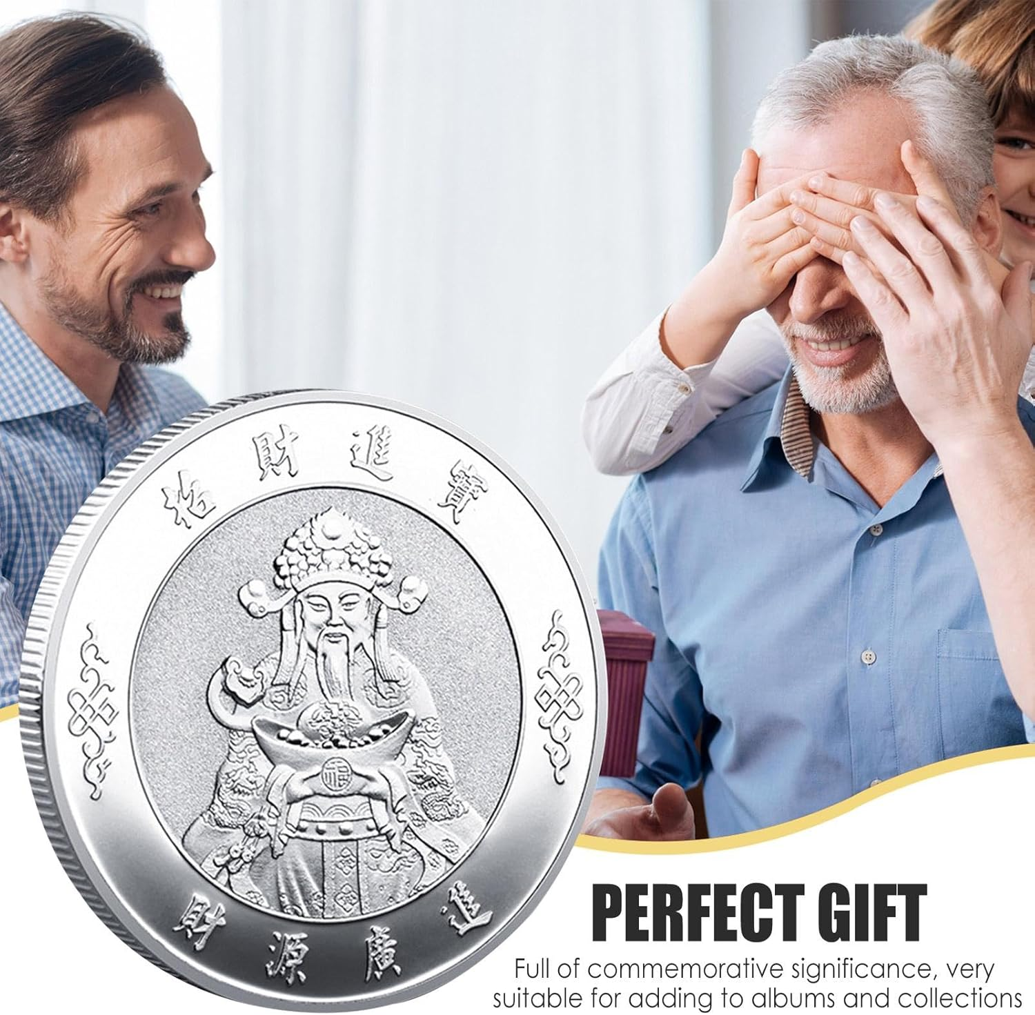 Chinese Lucky Feng Shui - Chinese God-Of-Wealth Fortune Coin | Money and Treasures Will Be Plentiful Lucky Coin May Wealth Come Generously to You Chinese God-Of-Wealth Lucky Charm image number 6