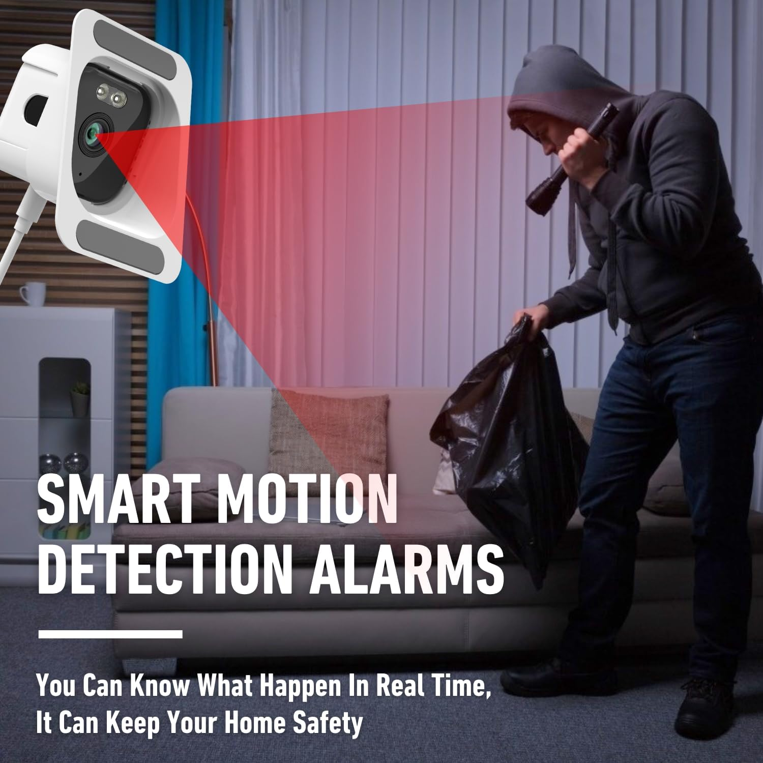 3MP 2K Window Camera, Dual Band Wifi Indoor Security Camera with Starlight Night Vision, 24/7 Recording, 2.4M Cable,No Drilling Required, Easy Installation image number 1